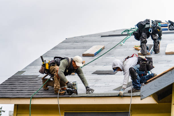 Professional Gutter Installation technician working in Yorba Linda, CA